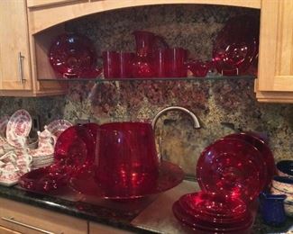 Red Murano Glass. 