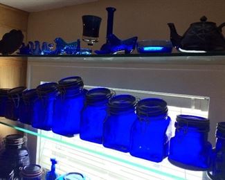 Cobalt Blue Jars.