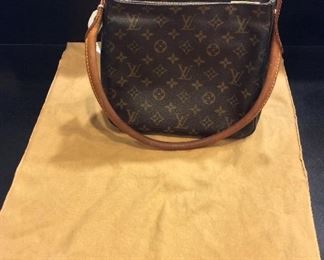Louis Vuitton Looping Bag with Bag, 10" W. 