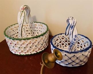 Hand painted baskets 
