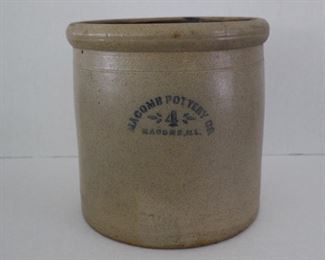 Macomb  pottery 4 gal. crock 