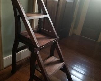 Metamorphic ladder/chair, convertible