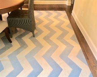 Chevron large dining room rug