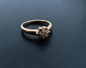 Lot #028---14ky Round Diamond Ring, weight: 3.4g, diamond weight: 0.30ct, size: 7.25, price: $275