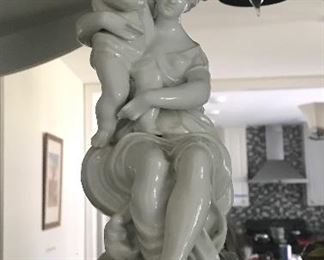 One of a pair of Meissen candleholders.