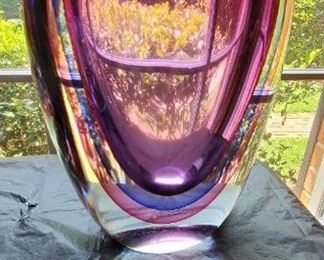 Murano sommerso glass vase