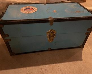 Antique Doll Clothes Steamer Trunk