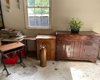 Antique dresser and children's desk
