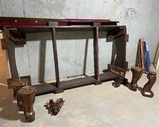 unassembled slate pool table (ping pong top included)