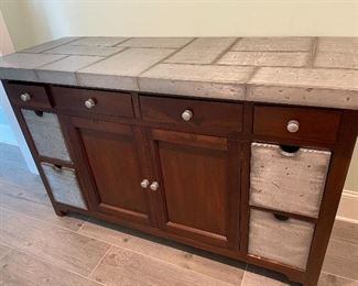 tin-top island workstation (2 sided)