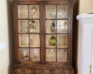 There are two cabinets, they measure: 6’10” tall, 4’3” wide, 1’8 deep