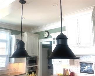 2 tin light fixtures (to be removed and picked up at a later date)