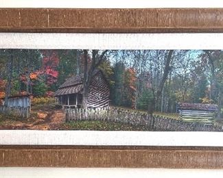 3’ wide framed Doug Cavanah giclee print. Signed and numbered