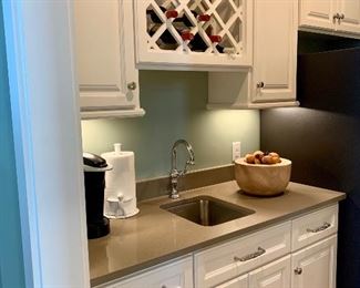 All of this cabinetry is for sale, upper 94” wide (over refrigerator NFS) 42” tall and lower cabinets with granite counters 61” wide, stainless sink, water filter