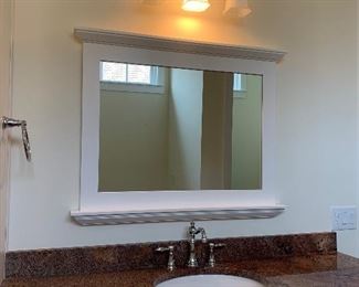 Over 12 feet of granite vanity countertops & double porcelain sinks (lower cabinets are not for sale). 2 mirrors for sale.