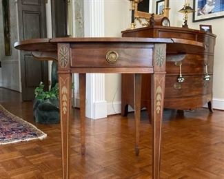 Pair of drop leaf accent tables