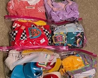 Vintage Cabbage Patch clothing and shoes.
