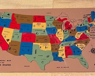 All the pieces are there, quite a rarity!
United Stated puzzle 