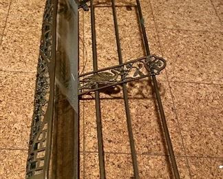 Brass? Wall shelf with glass shelf