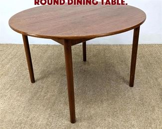 Lot 1225 Danish Modern Teak Round Dining Table. 