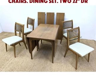 Lot 1227 DREXEL Profile Table and Chairs. Dining Set. Two 22 dr
