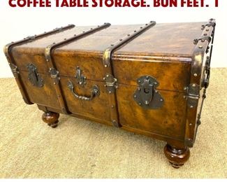 Lot 1234 Decorator Trunk Form Coffee Table Storage. Bun Feet. I