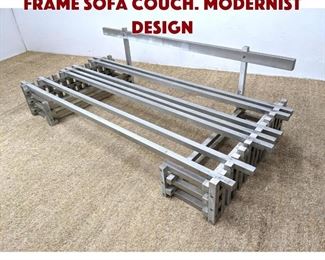 Lot 1242 Metal Constructivist frame Sofa Couch. Modernist Design