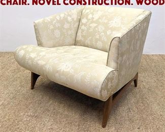 Lot 1247 Gio Ponti Style Lounge Chair. Novel construction. Wood 