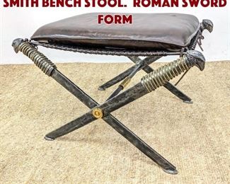 Lot 1258 Decorator Maitland Smith Bench Stool. Roman Sword form