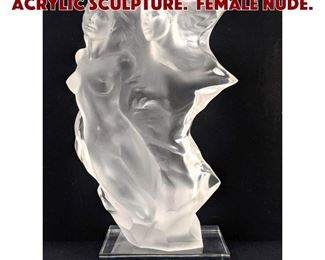 Lot 1261 FREDERICK HART Lucite Acrylic Sculpture. Female Nude. 