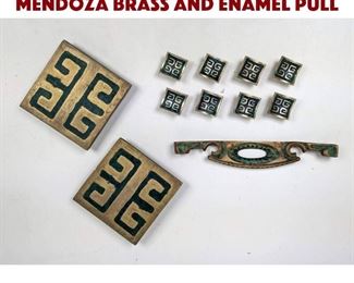 Lot 1263 11pcs Stamped and Labeled Mendoza Brass and Enamel Pull