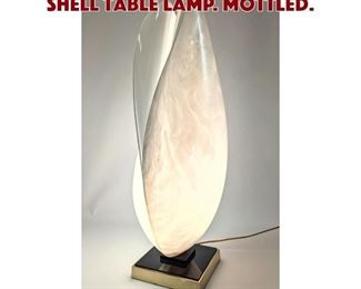 Lot 1269 ROUGIER Acrylic Clam Shell Table Lamp. Mottled. 
