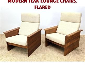 Lot 1272 Pr TARM STOLE Danish Modern Teak Lounge Chairs. Flared 