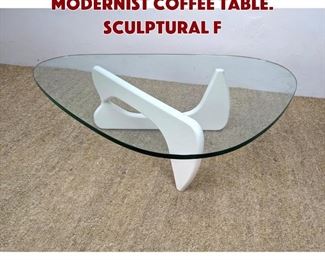 Lot 1279 Noguchi style Base Modernist Coffee Table. Sculptural f