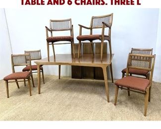 Lot 1284 DREXEL Profile Dining Set. Table and 6 Chairs. Three L
