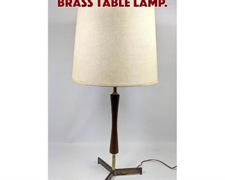 Lot 1290 McCobb Style walnut and Brass Table Lamp. 