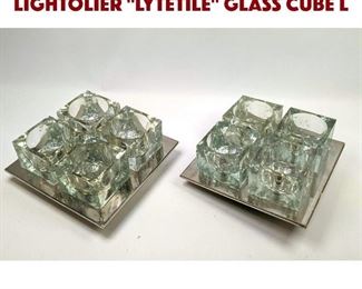 Lot 1296 GAETANO SCIOLARI for LIGHTOLIER Lytetile Glass Cube L