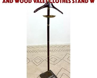 Lot 1310 Decorative Italian Brass and Wood Valet Clothes Stand w