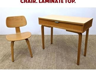 Lot 1331 THONET Writing Desk and Chair. Laminate top.