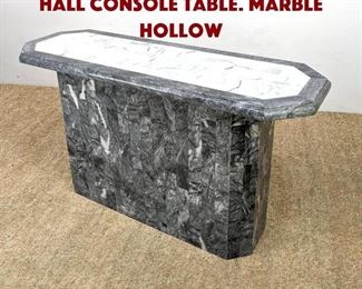 Lot 1333 Gray and White Marble Hall Console Table. Marble hollow