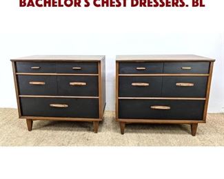 Lot 1336 Pr DIXIE Modernist Walnut Bachelor s Chest Dressers. Bl