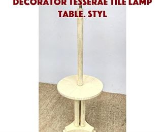 Lot 1341 ENRIQUE GARCEL Decorator Tesserae Tile Lamp Table. Styl