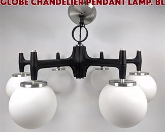 Lot 1345 Mid Century Modern 6 Globe Chandelier Pendant Lamp. Bl