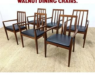 Lot 1375 Set 6 American Modern Walnut Dining Chairs. 