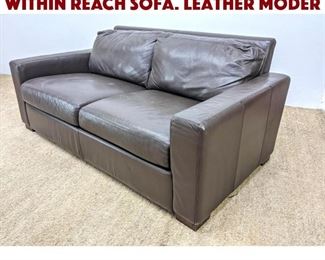 Lot 1378 TED BOERNER for DESIGN WITHIN REACH Sofa. Leather Moder