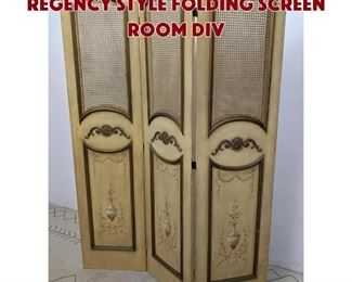 Lot 1381 3 Panel Hollywood Regency Style Folding Screen Room Div