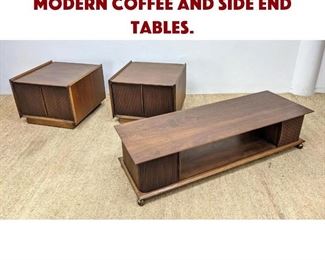 Lot 1390 3pc LANE American Modern Coffee and Side End Tables. 