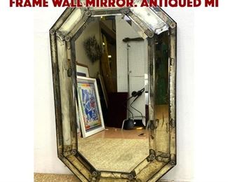 Lot 1398 Octagonal Venetian style Frame Wall Mirror. Antiqued Mi