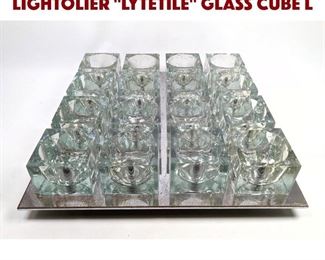 Lot 1403 GAETANO SCIOLARI for LIGHTOLIER Lytetile Glass Cube L