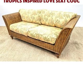 Lot 1405 EXCURSIONS Woven Rattan Tropics Inspired Love Seat Couc